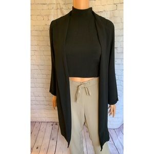 Foreign Exchange NWOT Black Kimono Cover Up size small medium boho